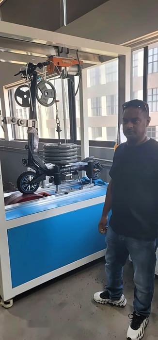 Durability-testing an electric scooter under load